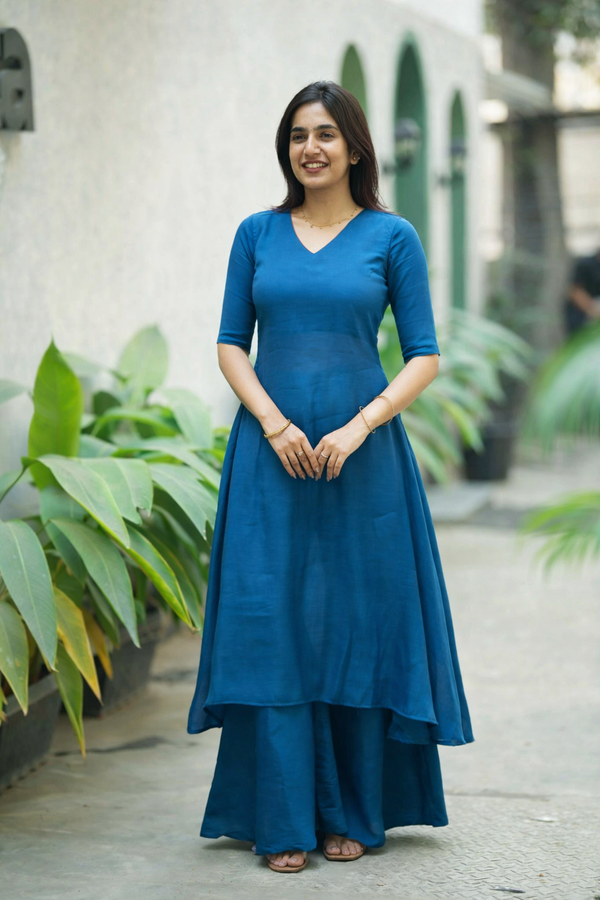 Nandhitha Teal Kurta Set ( Set of 2)
