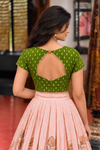 Anamika Green Croptop & Skirt ( Set of 2 )