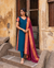 Veena Teal Narayanpet Kurti Set (Set of 2)
