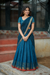 Venba Teal Chettinad Cotton Halfsaree (Set of 3 )