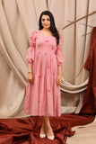 Pink Cotton Midi Dress (FW)