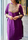Shanvika Violet Cotton Kurti