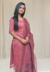 GRG - Kira Light Rustic Red Chanderi (kurti only) - XS only