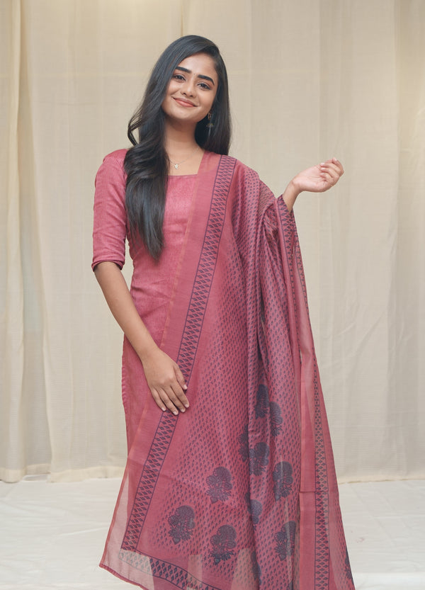 GRG - Kira Light Rustic Red Chanderi (kurti only) - XS only