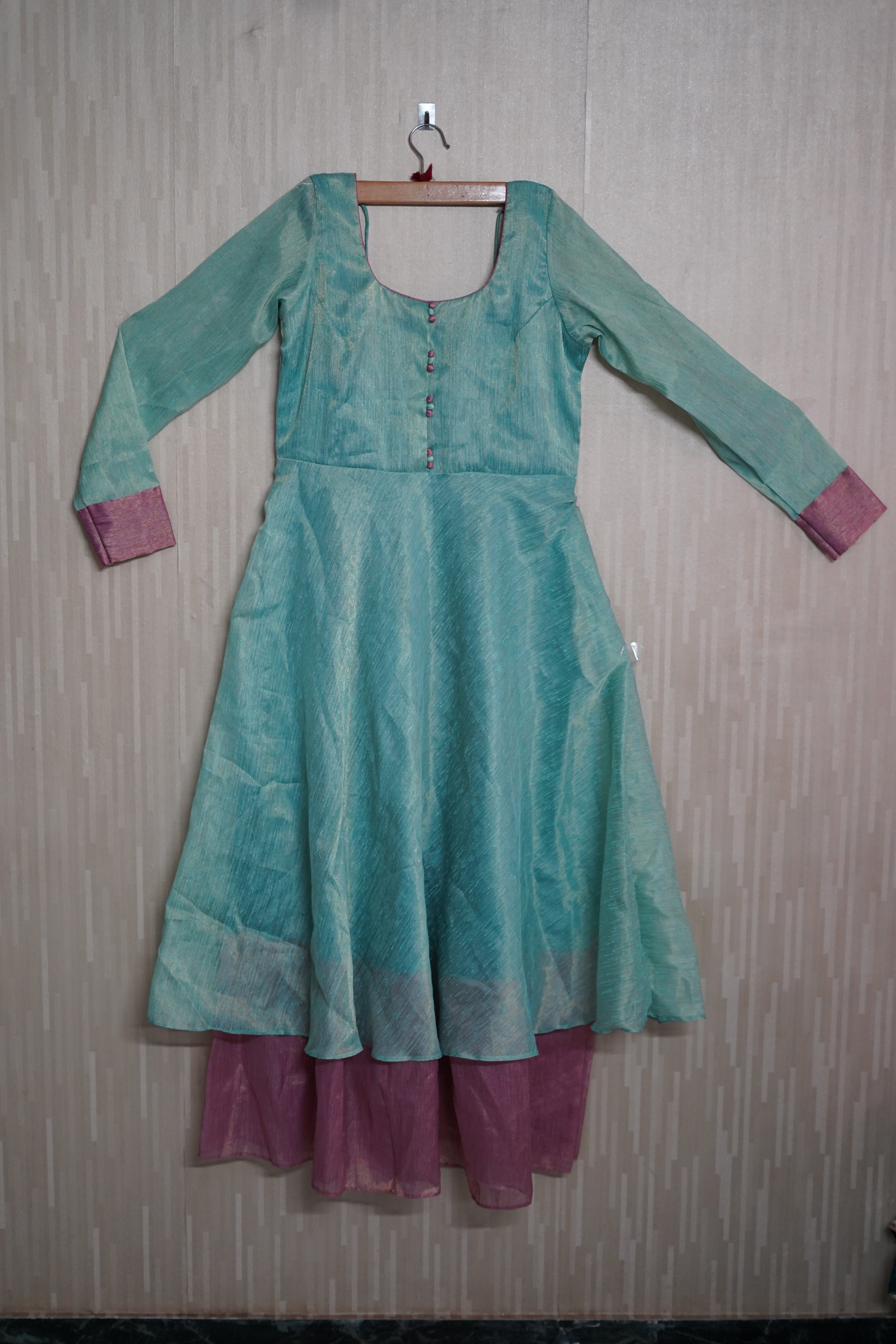 *1 GRG - Blue with Pink Flare dress