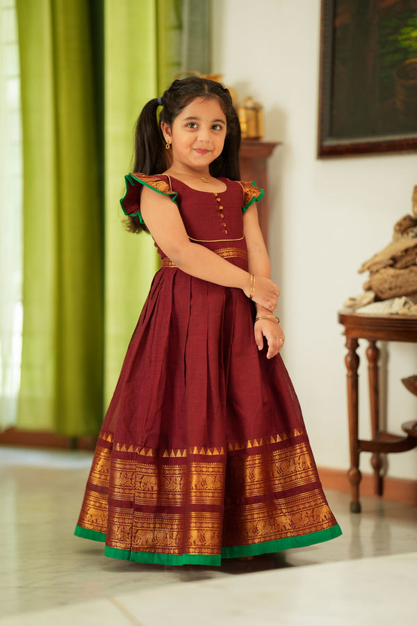 Riddhi Maroon Frock Mini
