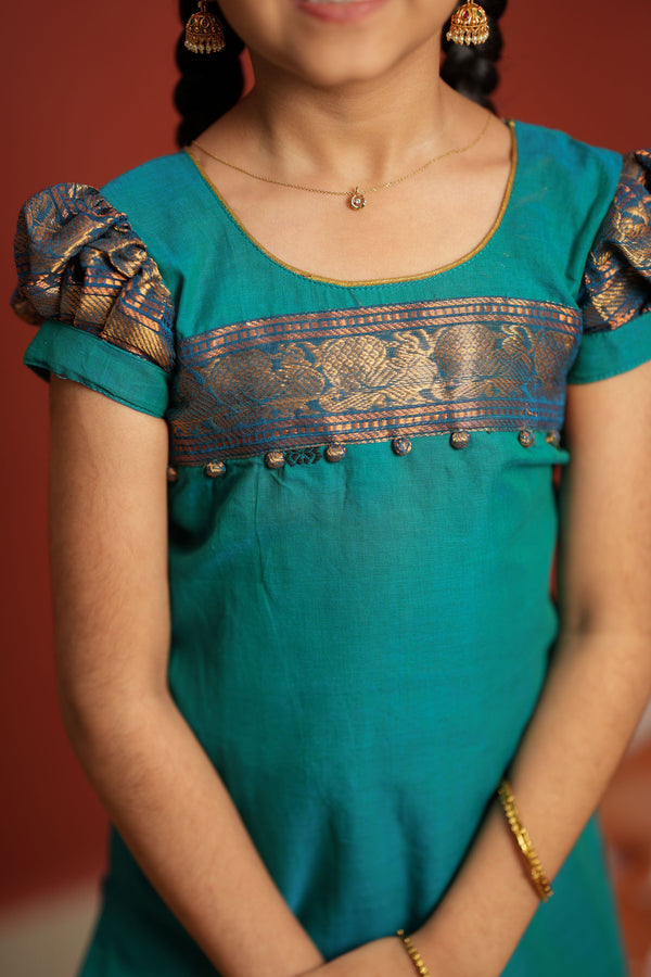 Madhuri Blue Kurti Mom & Me