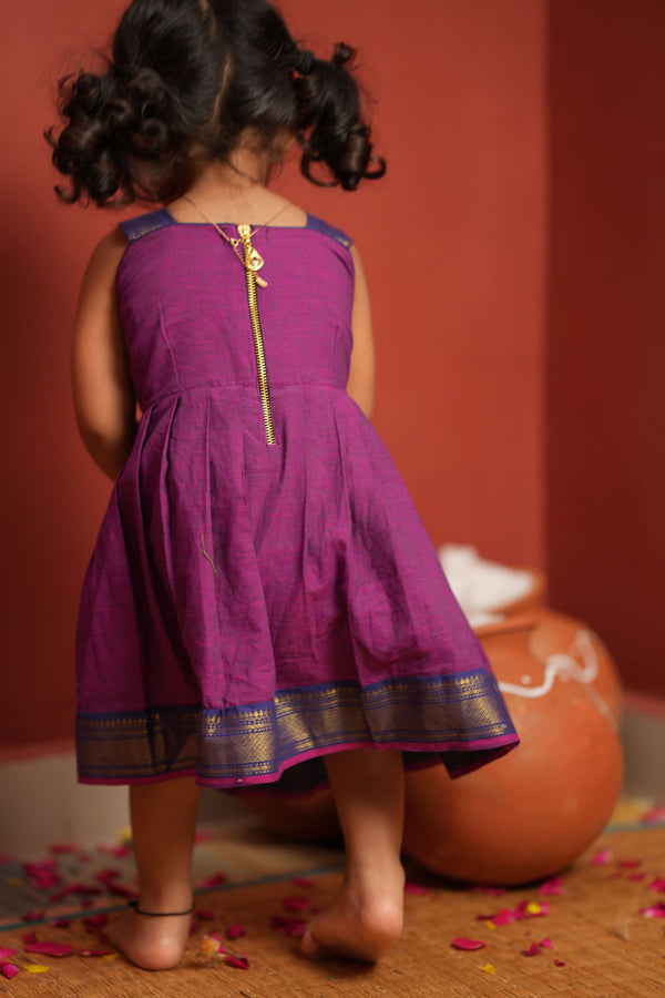 Magadhi violet Frock Mini