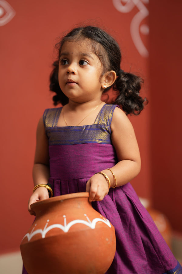 Magadhi violet Frock Mini