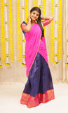 Sadana Blue with Pink Halfsaree