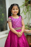 Navya Magenta Lehenga Mini (Set of 2)
