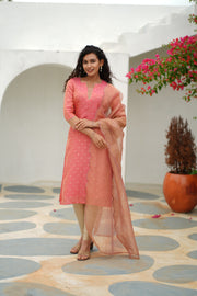 Pragathi Peach Kurti (Set of 2)