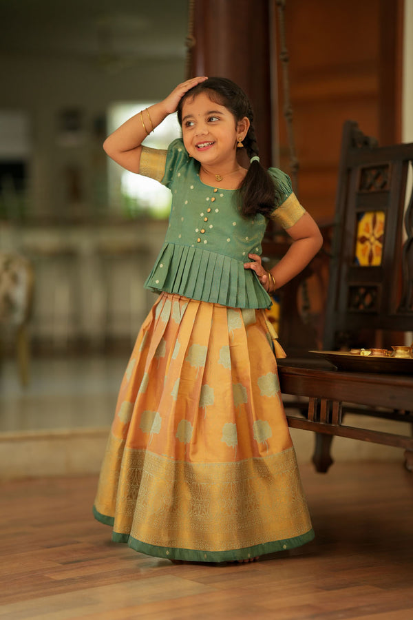Mandana Teal Lehenga Mini (Set of 2)