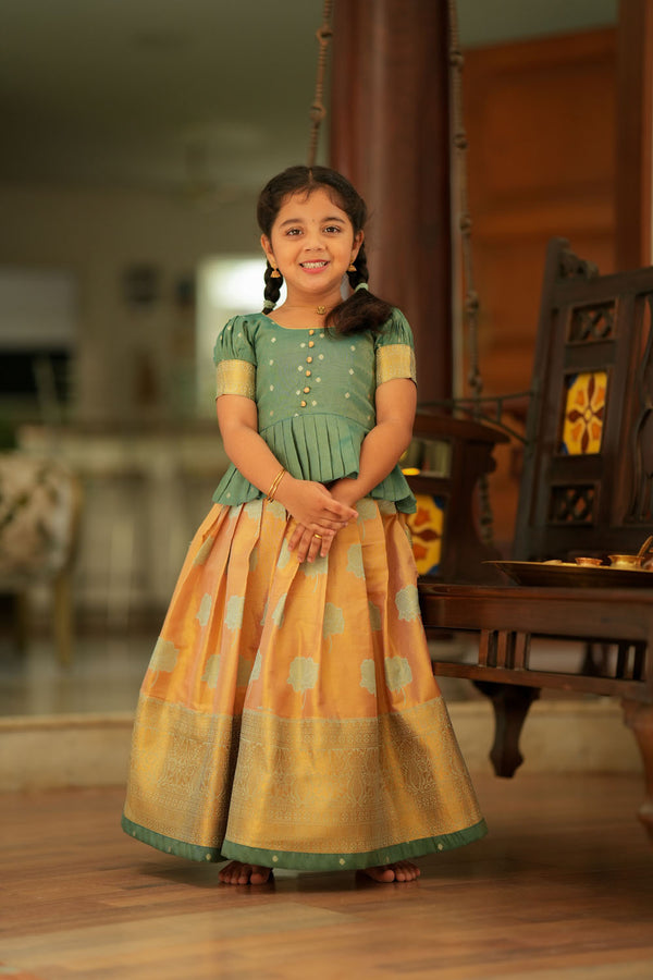 Mandana Teal Lehenga Mini (Set of 2)