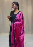 Ivanka Navy & Pink Unstitched (Set of top and dupatta)