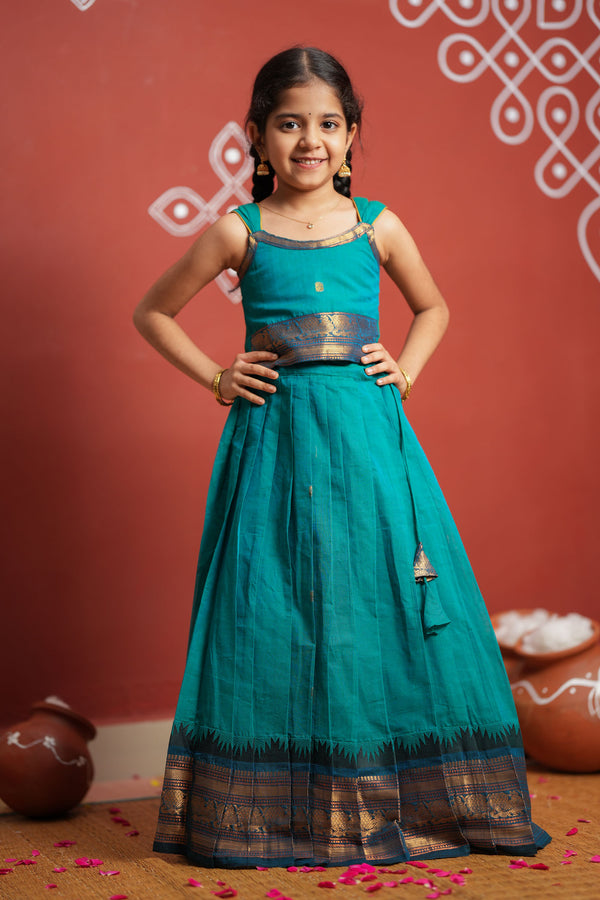 Madhuri Blue Lehenga Mini (Set of 2)