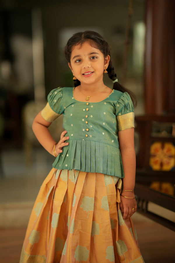 Mandana Teal Lehenga Mini (Set of 2)
