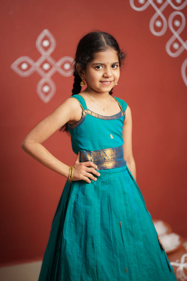 Madhuri Blue Lehenga Mini (Set of 2)