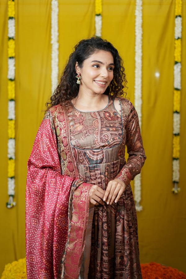 Anvi Grey Maxi Dress (Set of 2)