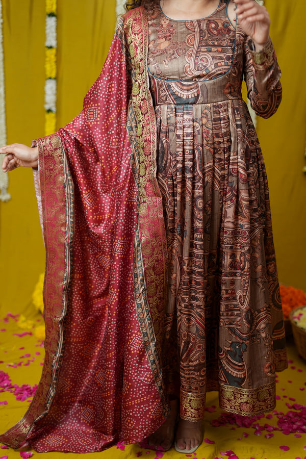 Anvi Grey Maxi Dress (Set of 2)