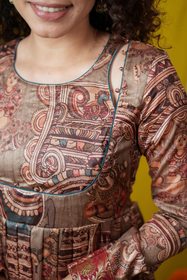 Anvi Grey Maxi Dress (Set of 2)