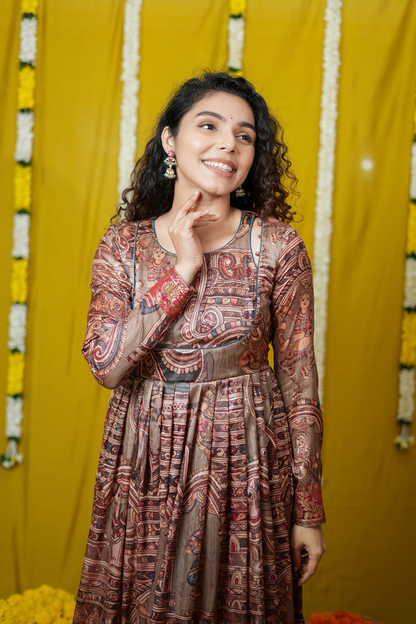 Anvi Grey Maxi Dress (Set of 2)