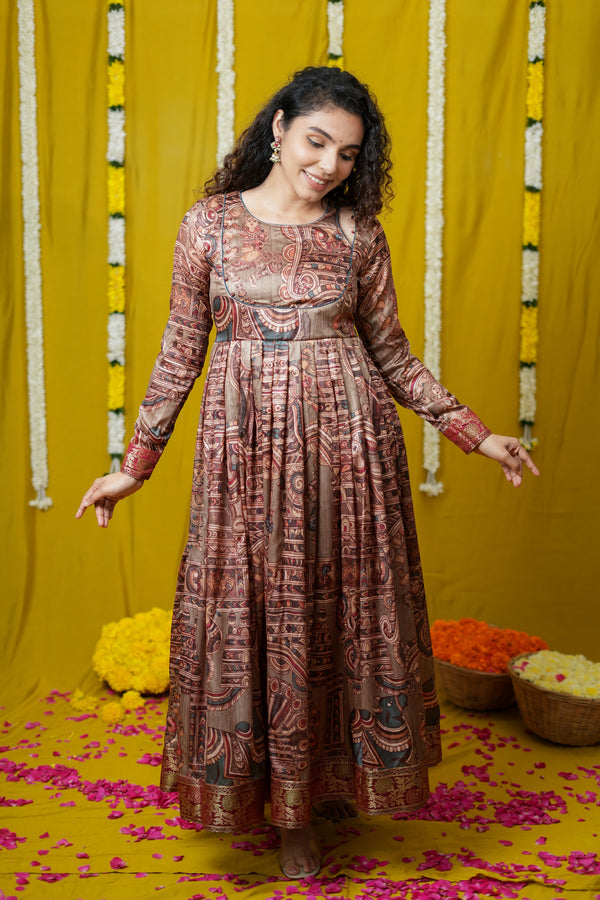 Anvi Grey Maxi Dress (Set of 2)