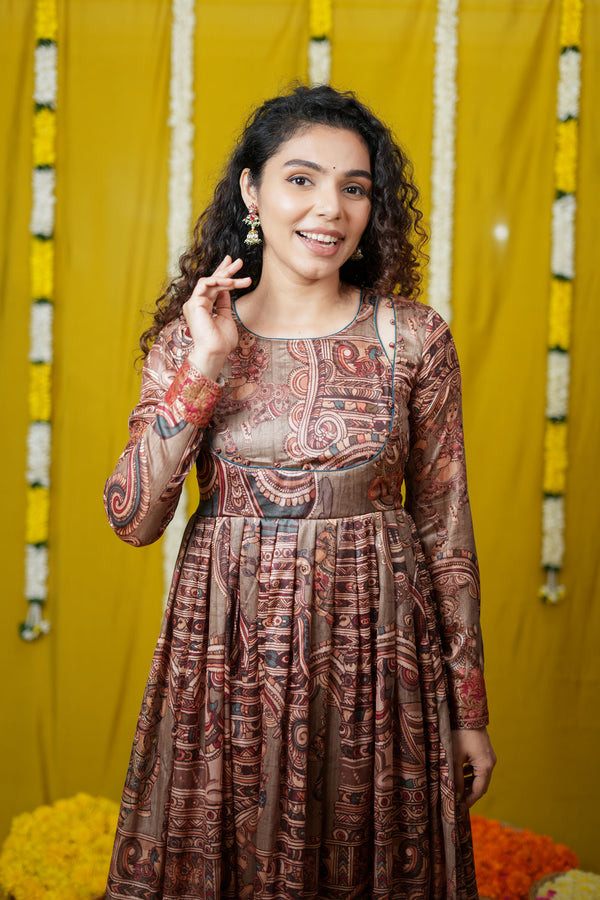 Anvi Grey Maxi Dress (Set of 2)