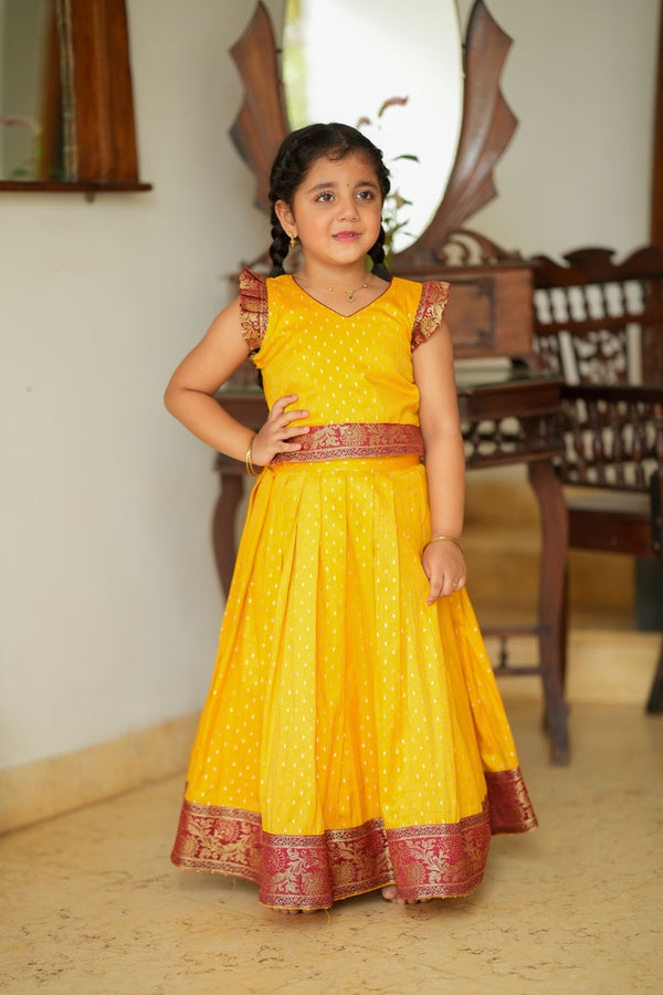 Rithanya Yellow Lehenga Mini (Set of 2)
