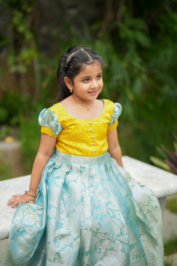 Nethra Aqua Blue Frock Mini