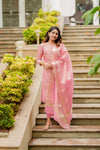 Saindhavi Pink Kurti Set (Kurti & Dupatta only)