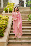 Saindhavi Pink Kurti Set (Kurti & Dupatta only)