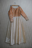 GRG - Reva Peach & Cream Brocade Dress