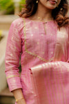 Saindhavi Pink Kurti Set (Kurti & Dupatta only)