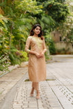 Abhinaya Beige Kurti Set