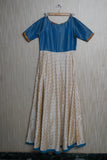 GRG - Reva Blue & Cream Brocade Dress