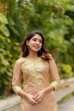 Abhinaya Beige Kurti Set