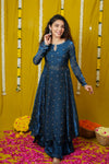 Pirainila Teal Anarkali Kurta (Set of 2)