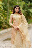 Abhinaya Beige Kurti Set