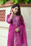 Mithra Magenta Kurti Set