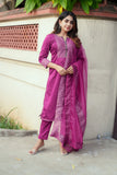 Mithra Magenta Kurti Set