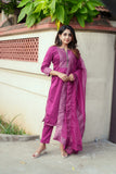 Mithra Magenta Kurti Set