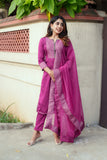 Mithra Magenta Kurti Set