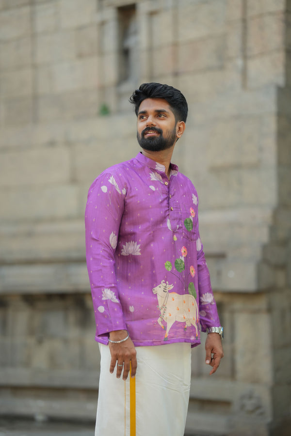 Arsh - Pichwai Purple Kurta