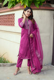 Mithra Magenta Kurti Set