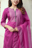 Mithra Magenta Kurti Set