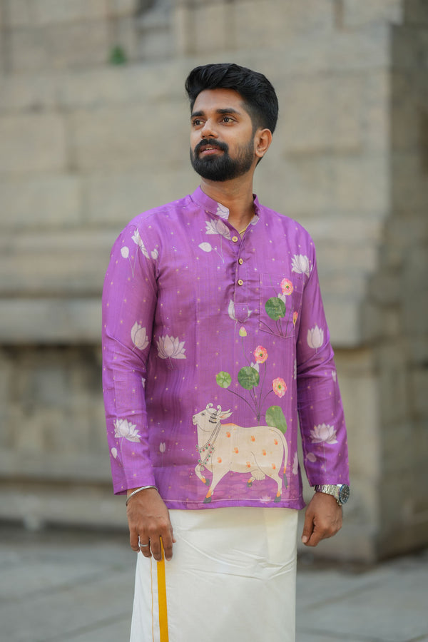 Arsh - Pichwai Purple Kurta
