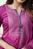 Mithra Magenta Kurti Set