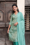 Ananya Mint Green Kurti Set