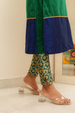 Bency Green & Blue Brocade Kurti Set